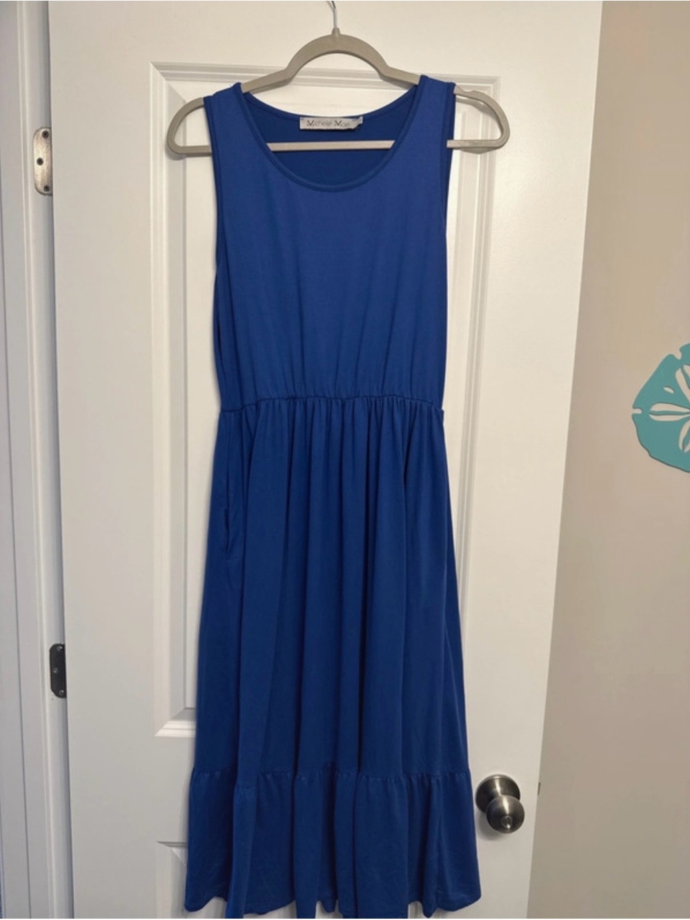 Sleeveless Royal Blue Tiered Dress